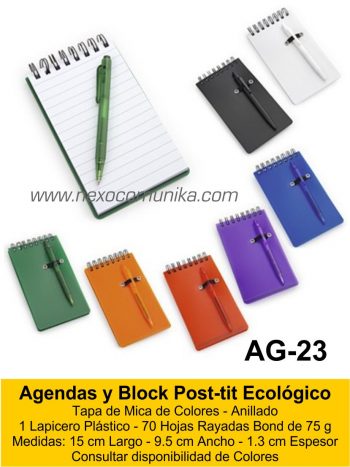 Agendas y Block Post-tit Ecológico 23 - Nexo Comunika SAC