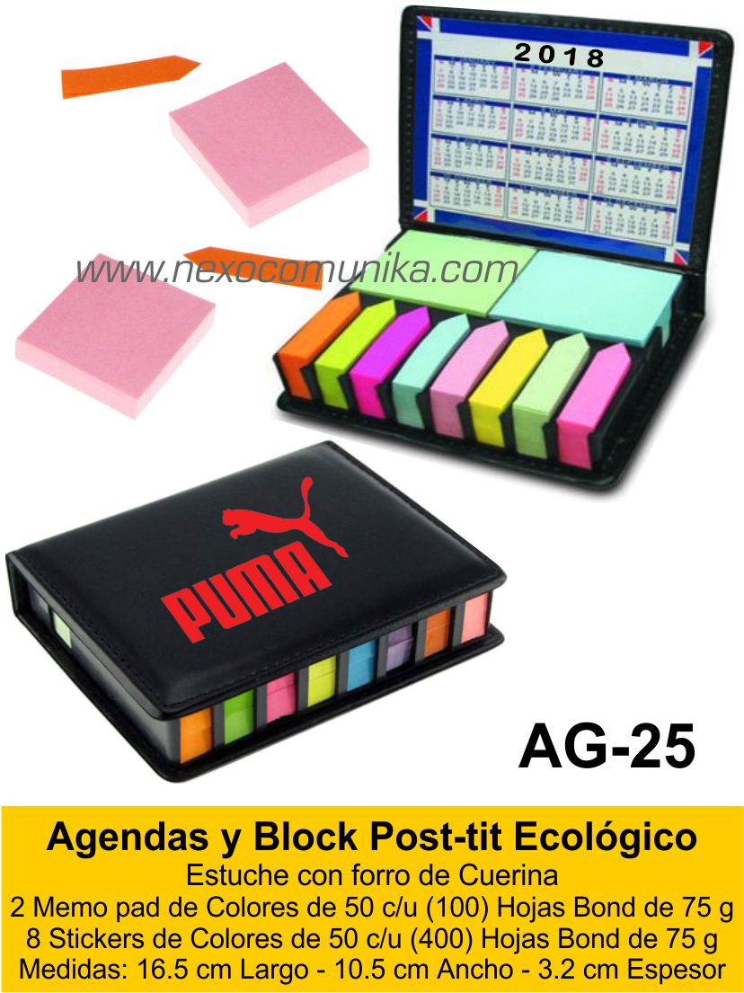 Agendas y Block Post-tit Ecológico 25 - Nexo Comunika SAC