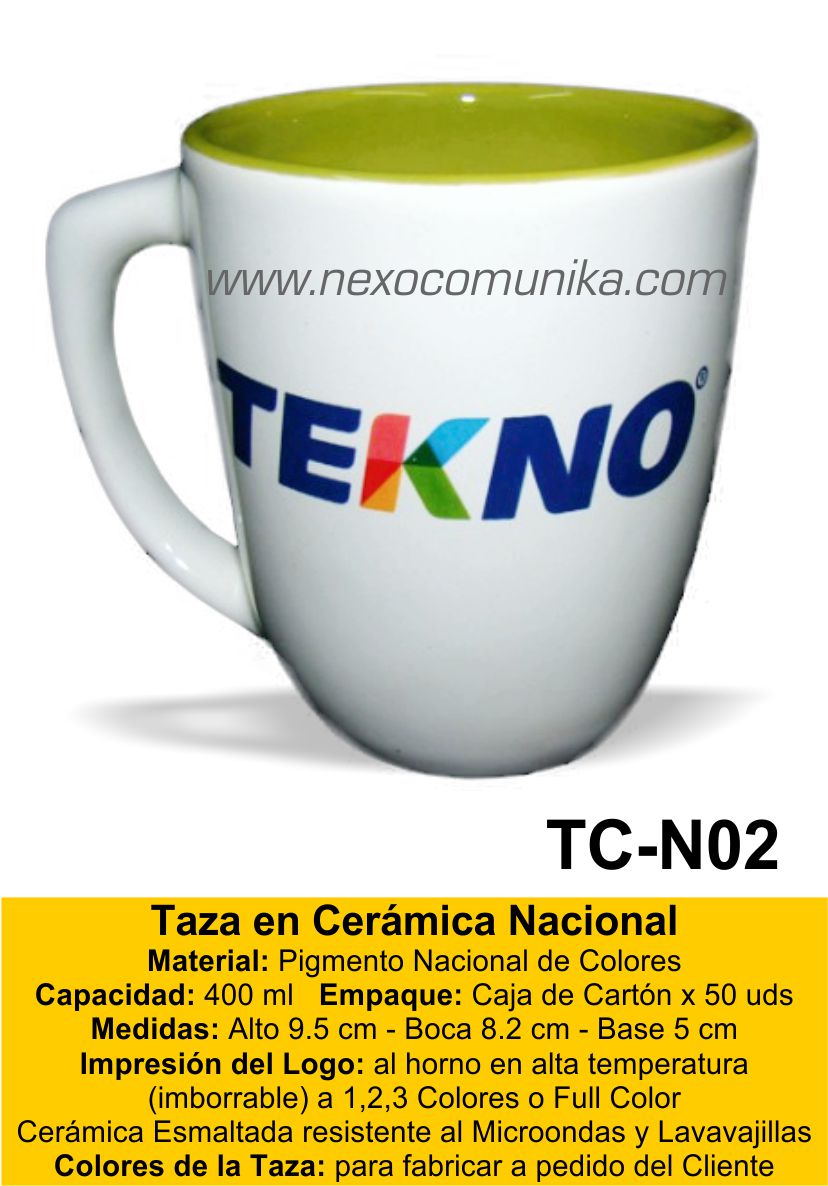 Tazas en Ceramica Nacional 02 - Nexo Comunika SAC