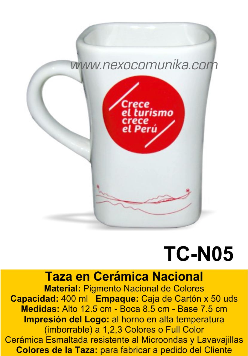 Tazas en Ceramica Nacional 05 - Nexo Comunika SAC