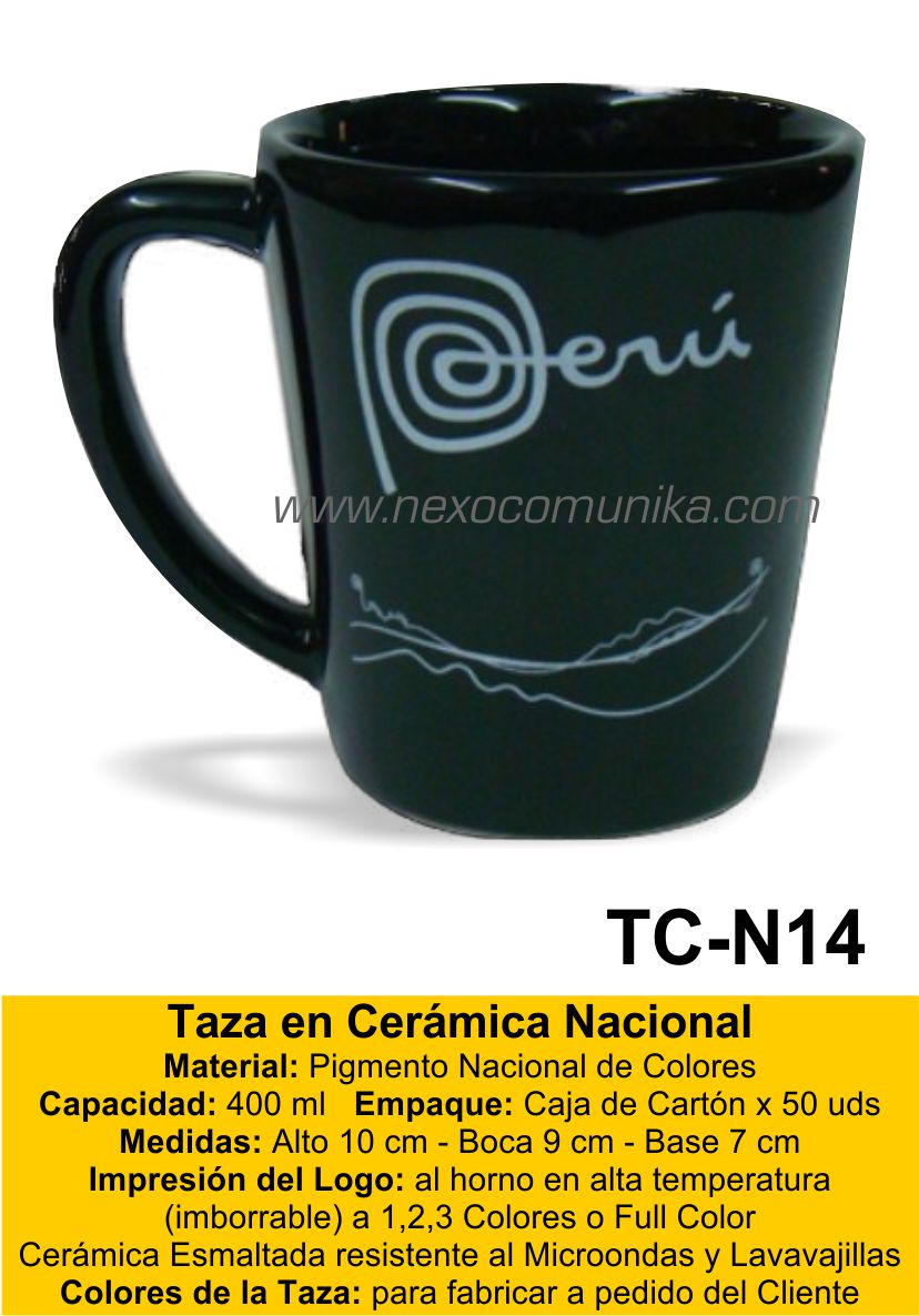 Tazas en Ceramica Nacional 14 - Nexo Comunika SAC